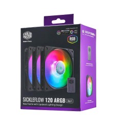 FAN Coolermaster Sickleflow 120mm RGB PACK X3